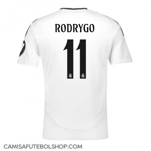 Camisa de time de futebol Real Madrid Rodrygo Goes #11 Replicas 1º Equipamento 2024-25 Manga Curta